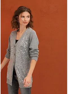 Cardigan con paillettes, bonprix