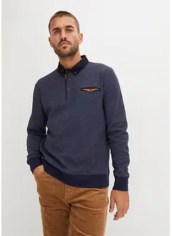 Felpa elegante con colletto polo, bonprix