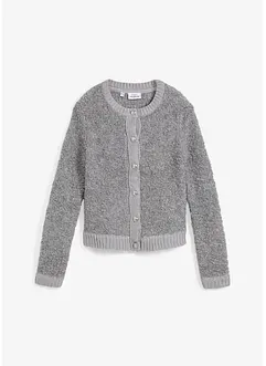 Cardigan corto in bouclé di misto lana, bonprix