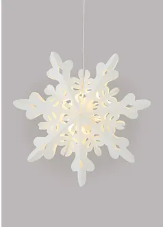 Decorazione da appendere LED fiocco di neve in carta, bonprix