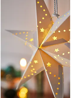 Decorazione da appendere LED stella di carta, bonprix