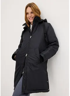 Parka imbottito con cappuccio staccabile e coulisse in vita, bonprix