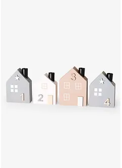 Portacandele a forma di casa (set 4 pezzi), bonprix