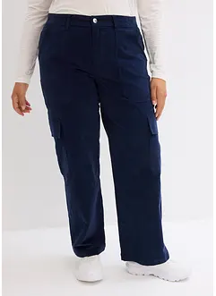 Pantaloni cargo di velluto a coste elasticizzato, bonprix