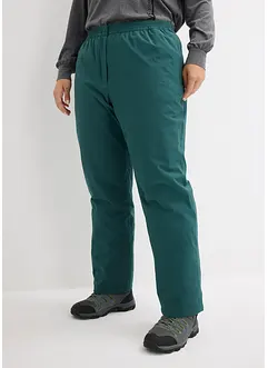 Pantaloni termici impermeabili con fodera in pile e cinta comoda, straight, bonprix