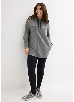 Tuta sportiva con felpa lunga e leggings (set 2 pezzi), bonprix