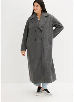 Cappotto oversize doppiopetto in simil lana, bonprix