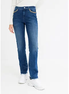 Jeans con catenine decorative, bonprix