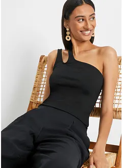 Top con cut-out in cotone biologico, bonprix