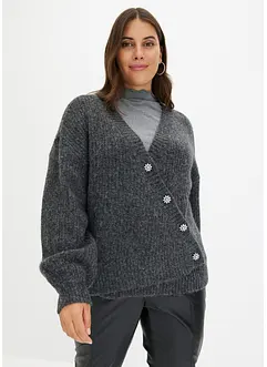 Cardigan in filato grosso di misto lana morbido, bonprix