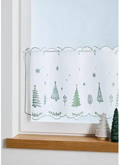 Tenda a vetro con abeti ricamati, bonprix