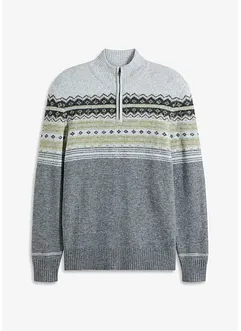 Maglione norvegese con colletto dritto, bonprix