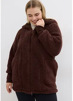 Giacca in pile effetto peluche, oversize, bonprix