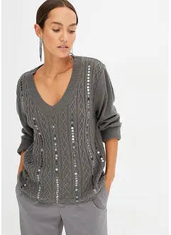 Maglione con paillettes, bonprix