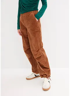 Pantaloni parachute di velluto a coste, bonprix