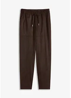 Pantaloni in similpelle scamosciata, bonprix