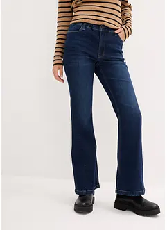 Jeans flared con cinta comoda, a vita alta, bonprix