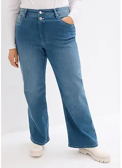 Jeans termici straight, a vita alta, bonprix