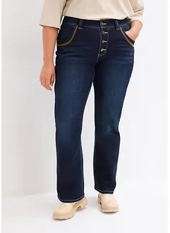 Jeans termici bootcut a vita media, bonprix