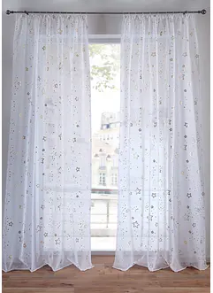 Tenda trasparente con stelle lucide (pacco da 1), bonprix