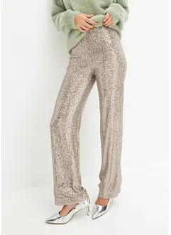 Pantaloni di jersey con paillettes, bonprix