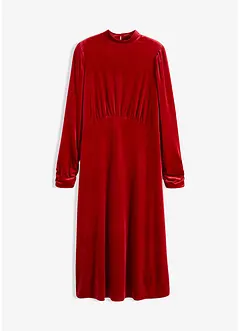 Abito midi in velluto morbido, bonprix