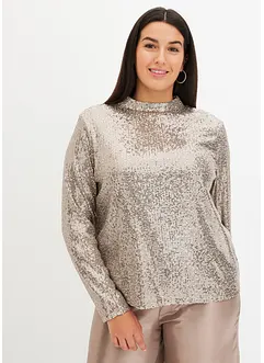 Blusa con paillettes, bonprix