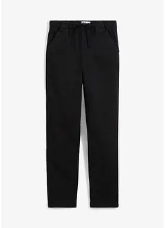 Pantaloni chino elasticizzati con elastico in vita e cotone biologico regular fit, straight, bonprix