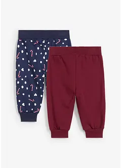 Pantaloni in felpa natalizi (pacco da 2), bonprix