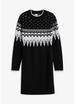 Abito in maglia con motivo jacquard, bonprix