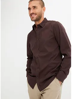 Camicia elasticizzata con cotone, slim fit, bonprix