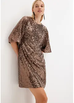 Abito oversize in paillettes, bonprix