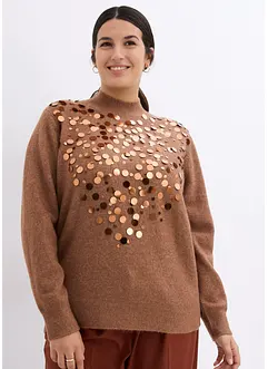 Maglione con paillettes, bonprix