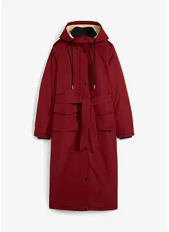 Parka lungo invernale con cintura, bonprix