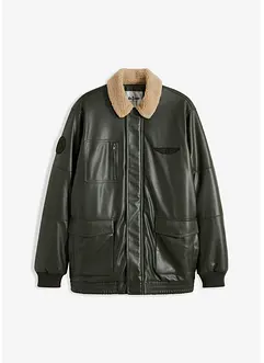 Giacca invernale in similpelle stile bomber, bonprix