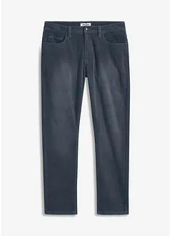Pantaloni di velluto a coste elasticizzato effetto lavato regular fit, straight, bonprix