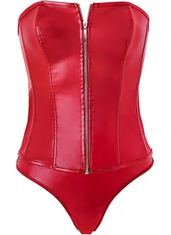 Corsetto e perizoma in similpelle (set 2 pezzi), bonprix