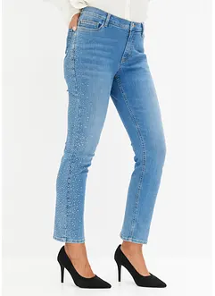 Jeans straight con strass, bonprix