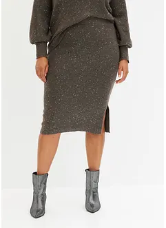 Gonna in maglia con paillettes, bonprix