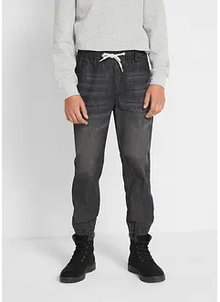 Jeans con elastico in vita in puro cotone, regular fit (pacco da 2), bonprix
