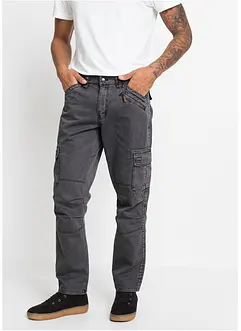 Pantaloni cargo in puro cotone relaxed fit, straight, bonprix
