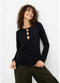 Maglia a maniche lunghe con cut-out, bonprix