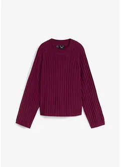 Maglione cropped a coste, bonprix