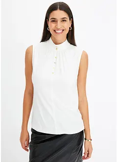 Top in jersey con bottoni, bonprix
