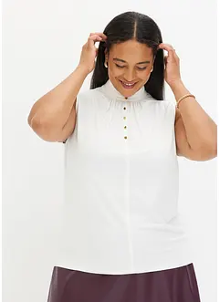 Top in jersey con bottoni, bonprix