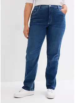 Jeans termici straight, a vita alta, bonprix