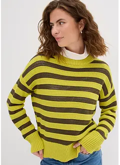 Maglione boxy traforato, bonprix