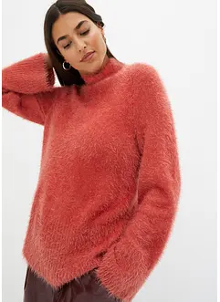 Maglione in filato piumato morbido, bonprix