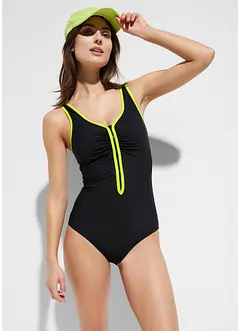 Costume intero con cerniera e effetto modellante leggero, bonprix