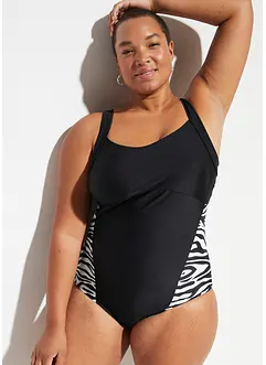 Costume intero in poliammide riciclata con effetto modellante medio, bonprix
